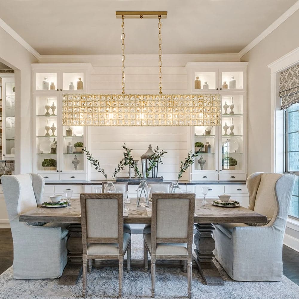 Glam 5-Light Shine Crystal Oval Cage Island Pendant Chandelier 41.7in