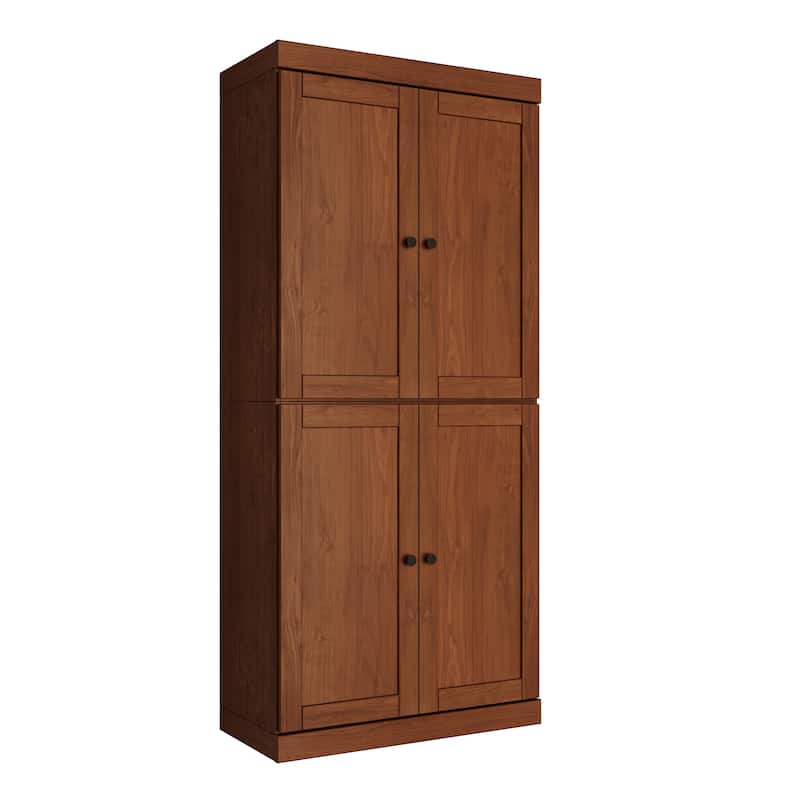 Palace Imports 100% Solid Wood 6-Shelf Bookcase with Shaker Doors and Adjustable Shelves