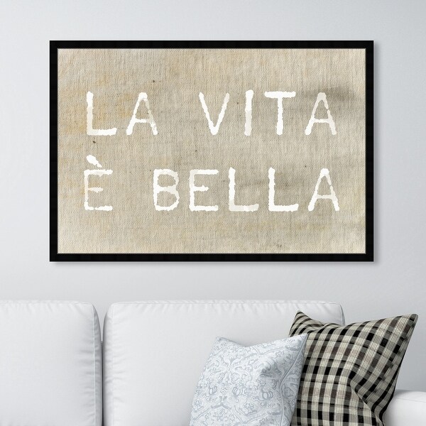 Shop Oliver Gal Life Is Beautiful Typography And Quotes Framed Wall Art Prints Inspirational Quotes And Sayings Brown White Overstock 31287276