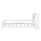 preview thumbnail 11 of 9, Classic Twin Size Platform Kids Bed Frame with LED Light, Multi-functional Storage Headboard and Safety Guardrail, White