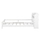 preview thumbnail 11 of 10, White Wood Twin Size Platform Bed with LED Light, Storage Headboard, and Safety Guardrail