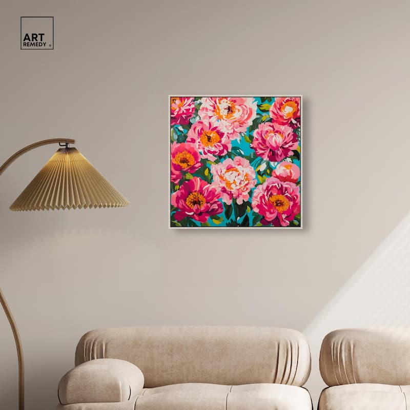 Maximalist Bloom Canvas by Art Remedy