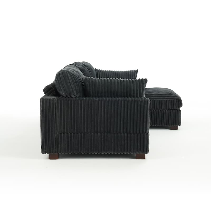 Oversized Plush Modular Sectional Sofa Set L Shaped Couch