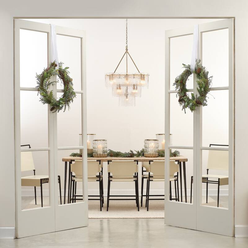 Jamie Young Perignon Three Tier Iron Chandelier