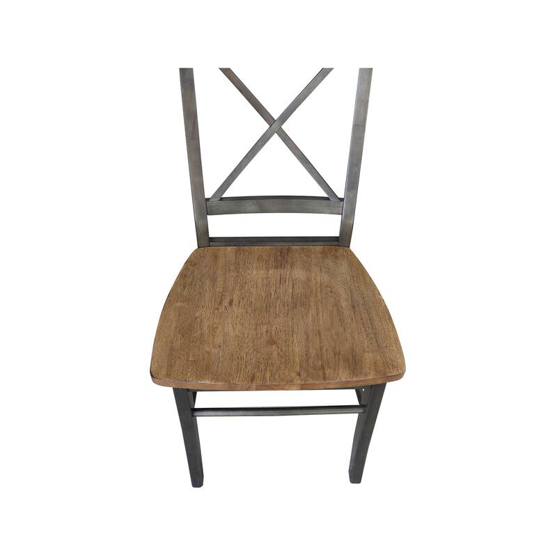 Set of Two X-Back Dining Chairs