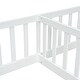 preview thumbnail 33 of 32, Double Twin Floor Bed with Fence, Guardrails,Without Door