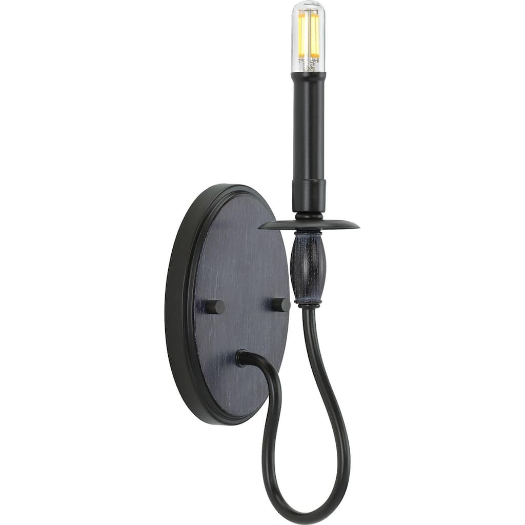 Durrell Collection One-Light Black Wall Bracket