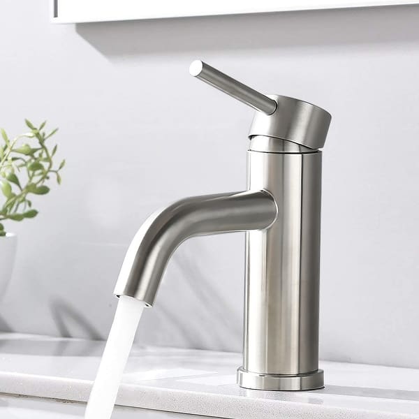 slide 2 of 19, BATHLET Modern Single Hole Bathroom Sink Faucet