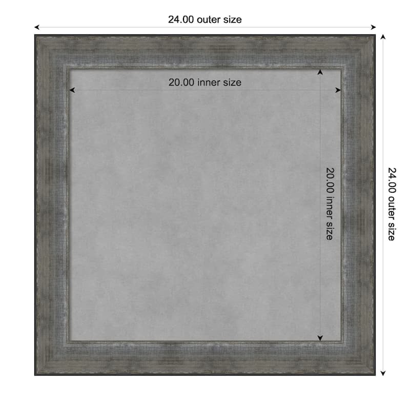 Amanti Art Forged Pewter Framed Magnetic Board - Board Size 20x20