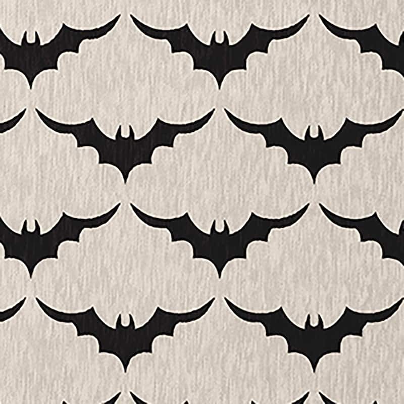Bat Colony Halloween Chenille Rug, 18" x 30"