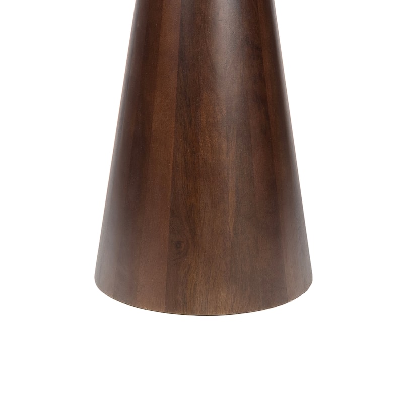 Kaito 18" Round Marble/Wood Accent Table - 15.75L x 15.75W x 18H