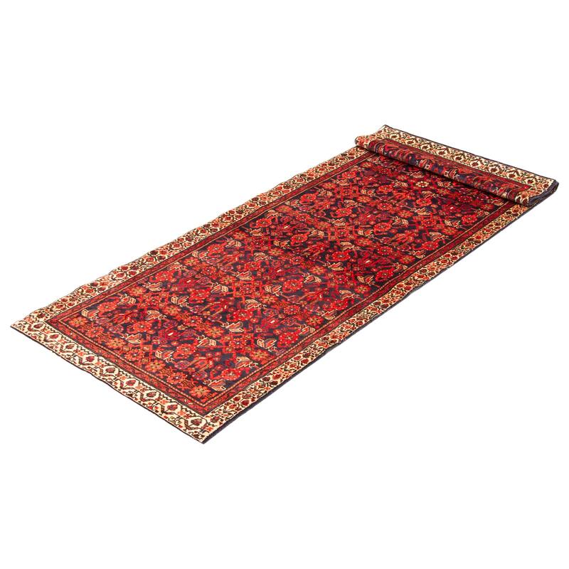 ECARPETGALLERY Hand-knotted Andelz Navy Wool Rug - 3'6 x 10'1