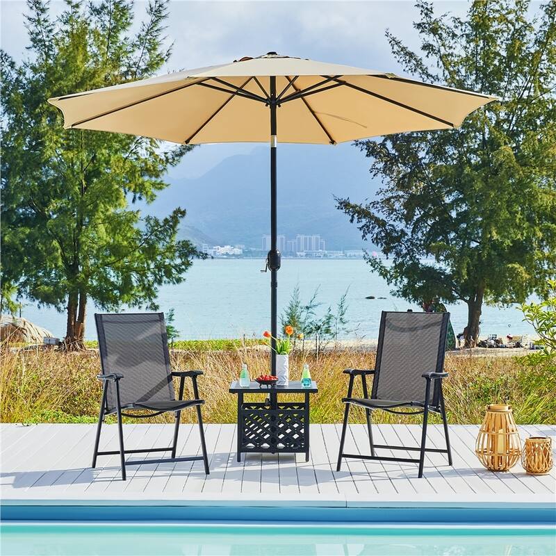 Yaheetech 2pcs Folding Dining Chairs Patio Dining Chairs