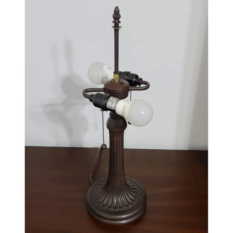Tiffany Style White Table Lamp Amora Lighting