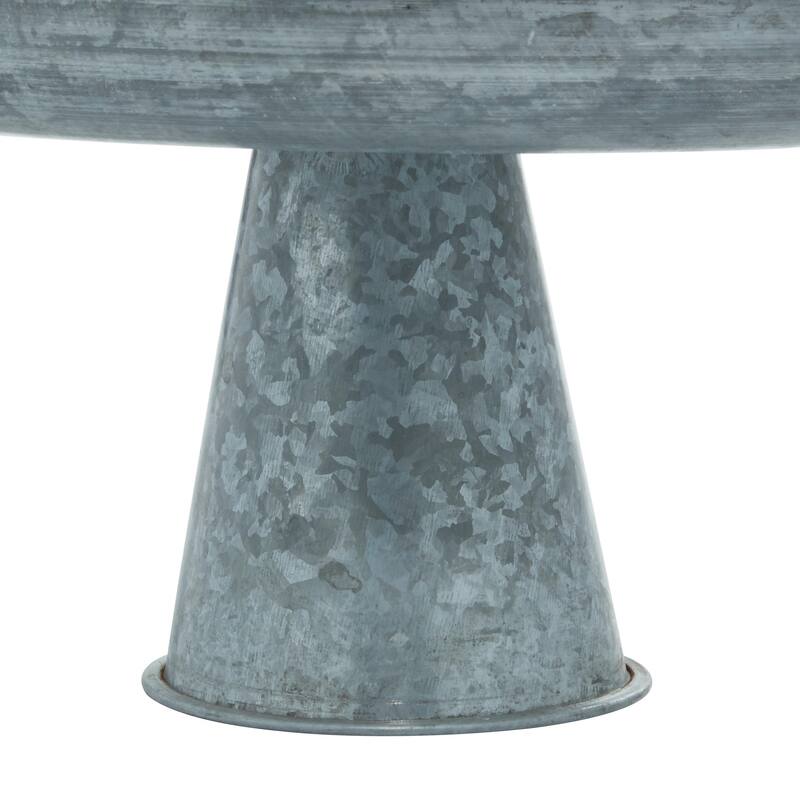 Metal Galvanized Cake Stand - Gray - Roche River Decor