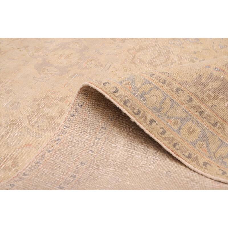 ECARPETGALLERY Hand-knotted Antalya Vintage Khaki Wool Rug - 4'9 x 7'5