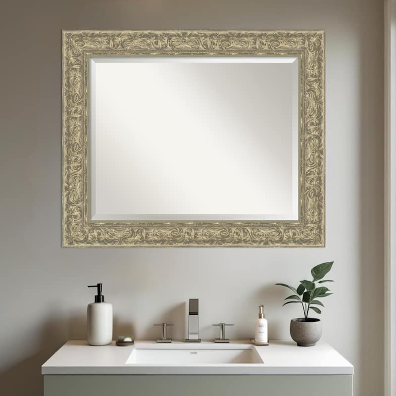 Luxe Beveled Framed Bathroom Vanity Wall Mirror