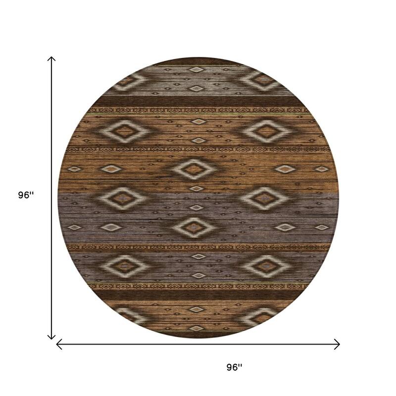 HomeRoots Tribal Transitional Rectangle Outdoor Rug