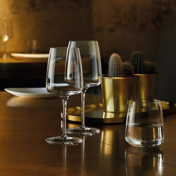 Bormioli Rocco Set of 4 Planeo Rosso Red Wine Glasses - 15.25 oz