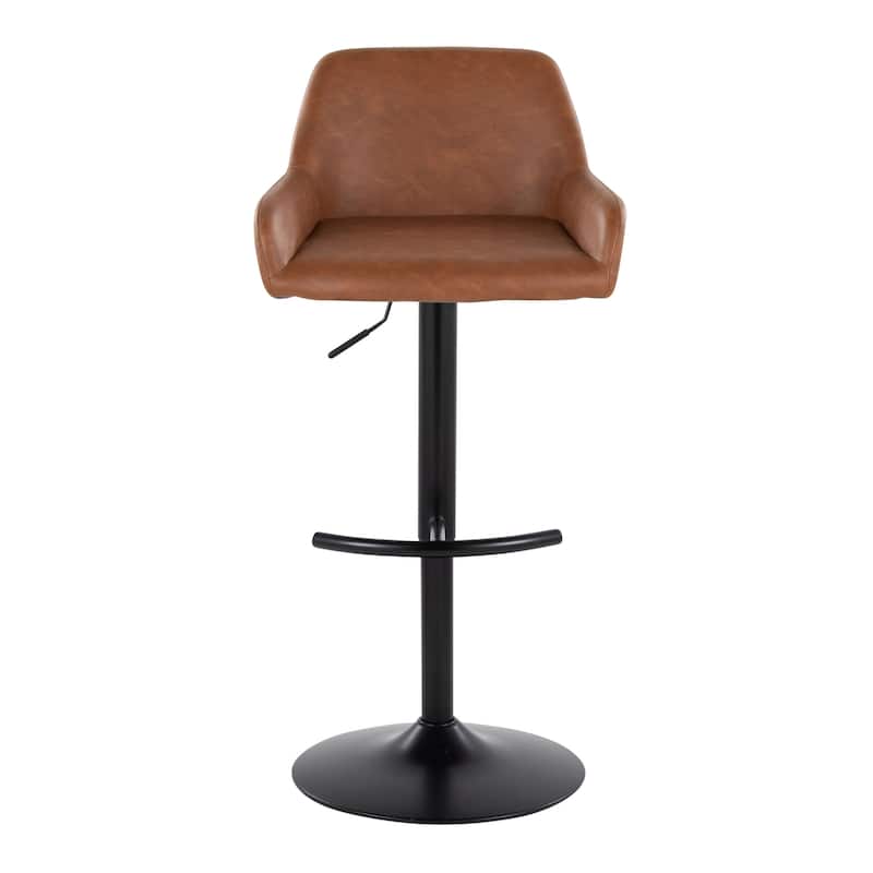 Silver Orchid Galotti Adjustable Bar Stool with Rounded T Footrest (Set of 2)