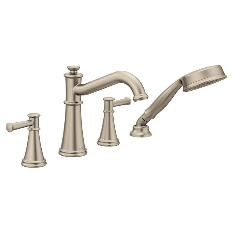 Moen Belfield Deck Mounted Roman Tub Filler Trim with Metal Lever