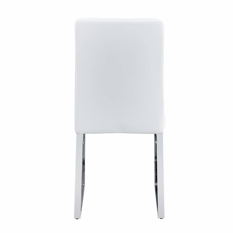 Premium PU Office Dining Chairs with High-Density Foam & Sturdy Iron Legs, Set of 2