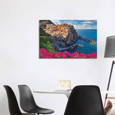 iCanvas "Bougainvillea in Manarola Cinque Terre Italy" by Susanne Kremer Canvas Print