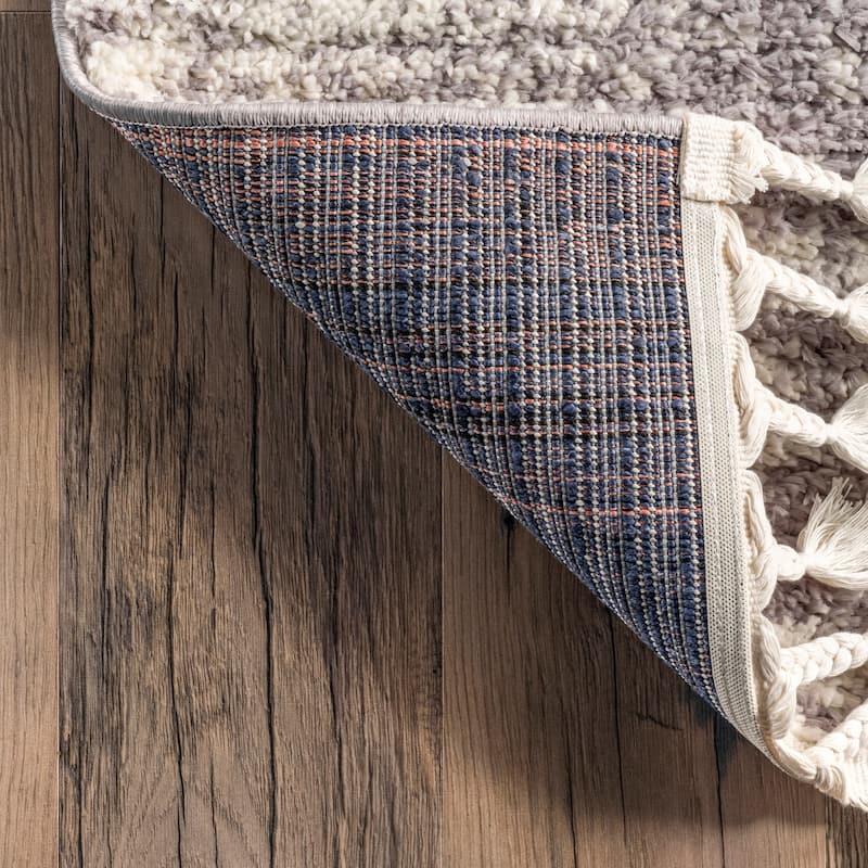 Nuloom Hilary Shaggy Abstract Tassel Area Rug