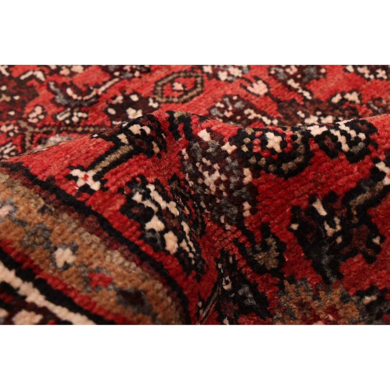 ECARPETGALLERY Hand-knotted Andelz Red Wool Rug - 3'5 x 9'5