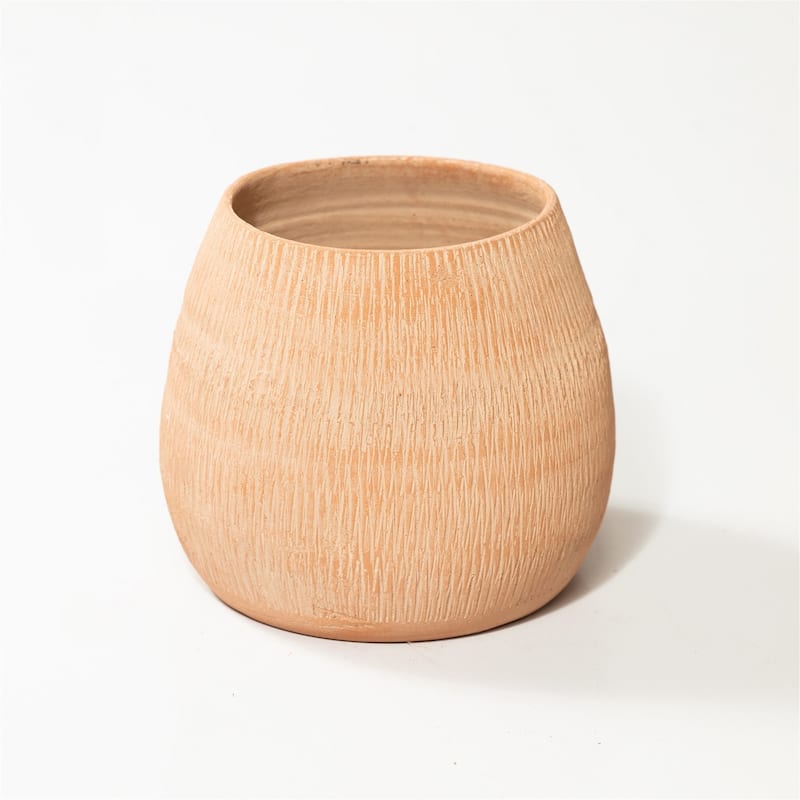 Lg Texture Pot White Wash 10"x10"x8.25"- ST - White Wash - White Wash