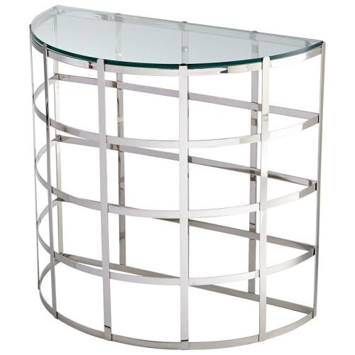Cyan Design Ecliptic Console Table 32 25 Inch Long Cyan Design Ecliptic Console Table 32 25 Inch Long Stainless Steel And Gl Made In India Free Shipping Today