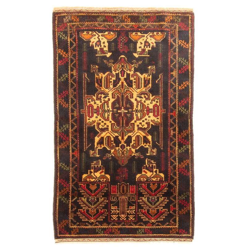 ECARPETGALLERY Hand-knotted Teimani Light Brown Wool Rug - 2'9 x 4'9