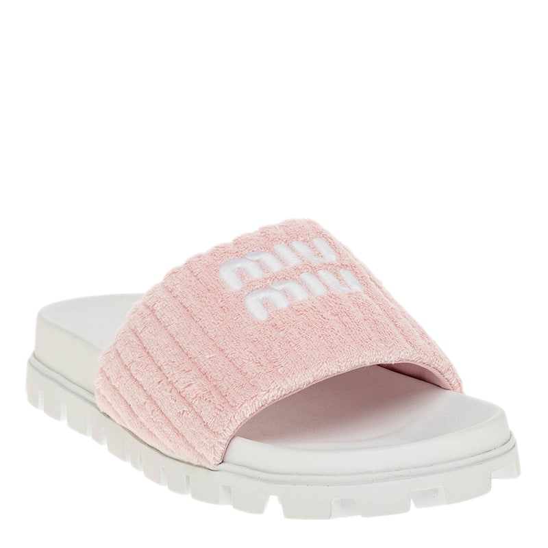 Miu Miu Terry Cloth Slides - 38 EU