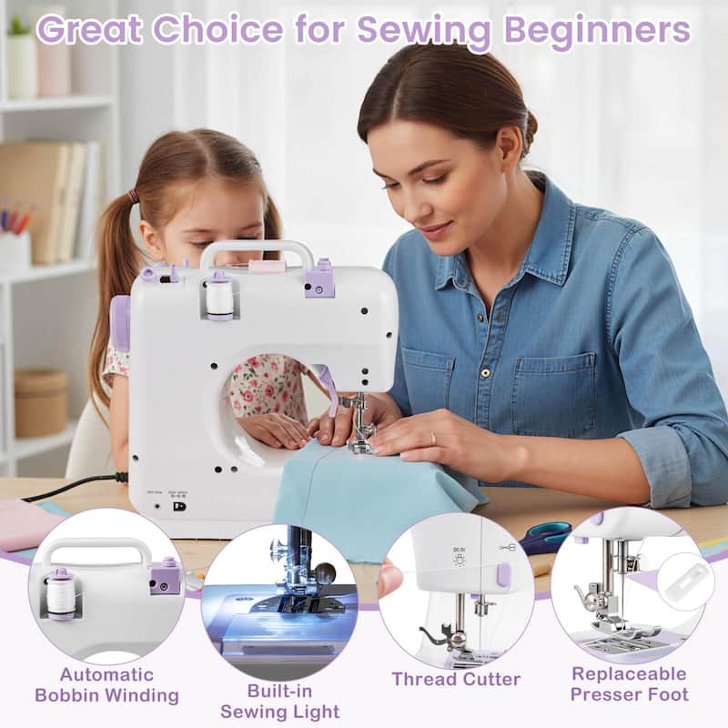 Costway Sewing Machine for Beginners Mini Sewing Machine with 12