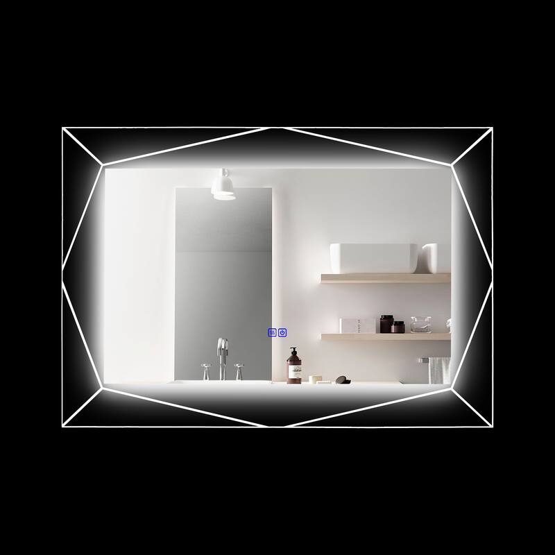 Frameless Back Lit LED Mirror - Silver