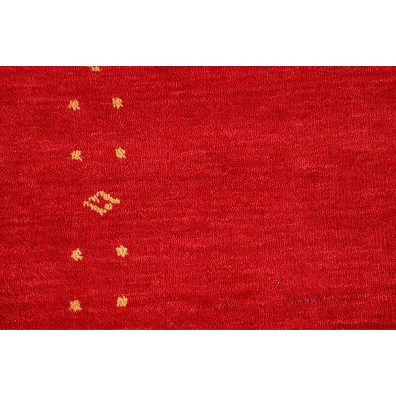 Tribal Gabbeh Indian Area Rug Handmade Contemporary Wool Carpet - 5'6"x 7'9"