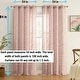 preview thumbnail 59 of 62, HLC.me Madison Faux Linen Textured Sheer Privacy Sun Light Filtering Window Grommet Thick Curtains Panels, Set of 2