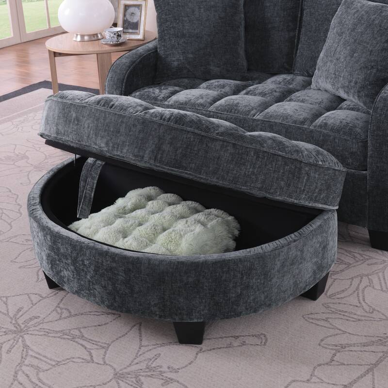 Sofa Comes with Two Small Throw Pillows, Suitable for Living Room and Bedroom