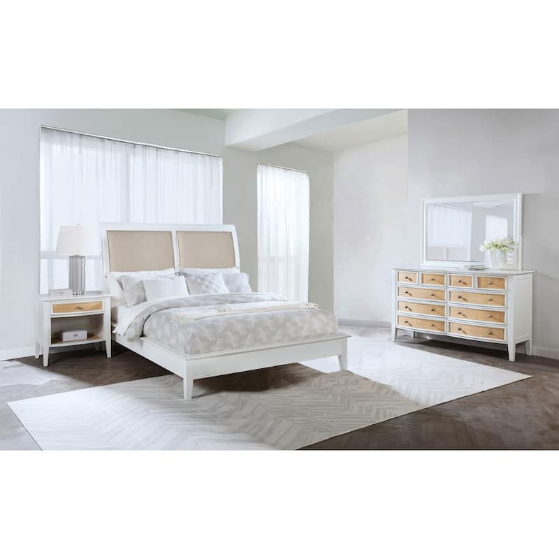 Bexhill Bedroom Set White - Queen - 4 Piece