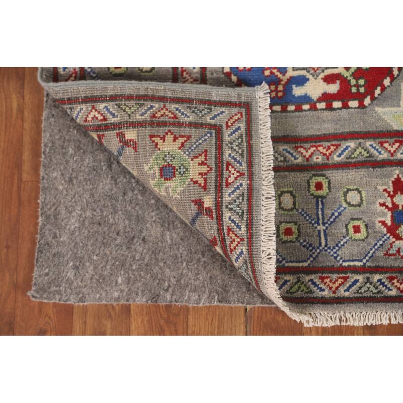 Kazak Runner Rug Handmade Wool Carpet - 2'8" x 13'4"