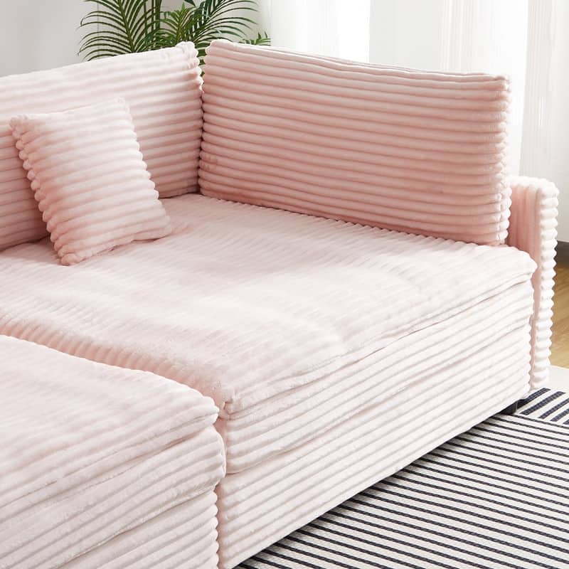 112" Corduroy Upholstered Sofa