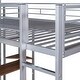 preview thumbnail 15 of 13, Industrial Style Full Size Metal Loft Bed,Rugged Metal Frame,2 Build-In 2 Shelves and one Desk