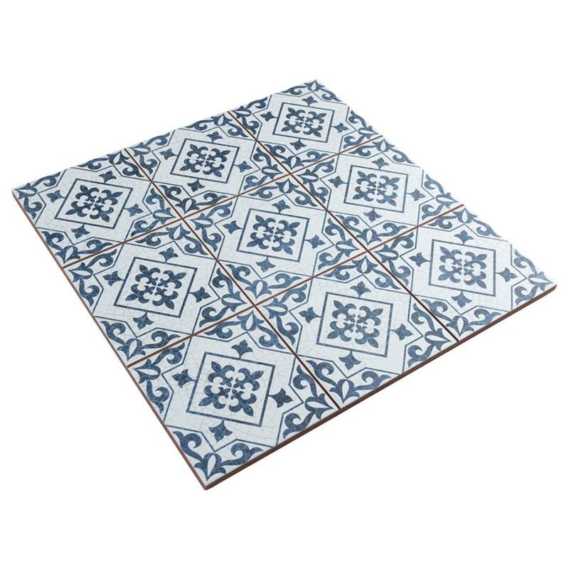 Merola Tile Harmonia Atlantic Cobalt Blue 13" x 13" Ceramic Floor and Wall Tile