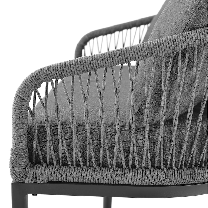 Dover 2Pc Indoor/Outdoor Rope Armchair Set - 23.25"x28.88"x30.25"
