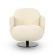 preview thumbnail 8 of 16, Solange Velvet Swivel Chair - 30.7"W x 30.3"D x 30.3"H