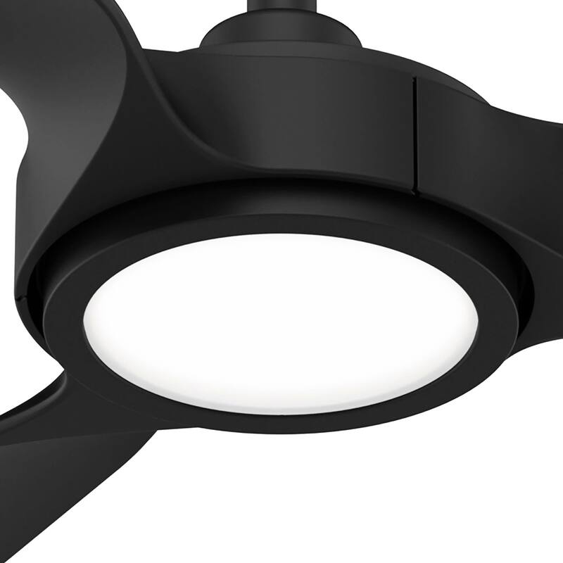 Hunter ZenTech Indoor / Outdoor 3-Blade Smart Ceiling Fan w/ LED Light and Handheld Remote - Modern & Contemporary.