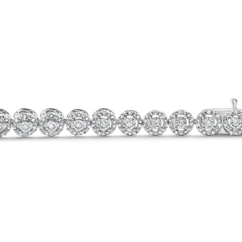 Diamond Tennis Bracelet 11.5 Grams White Gold .43Ct
