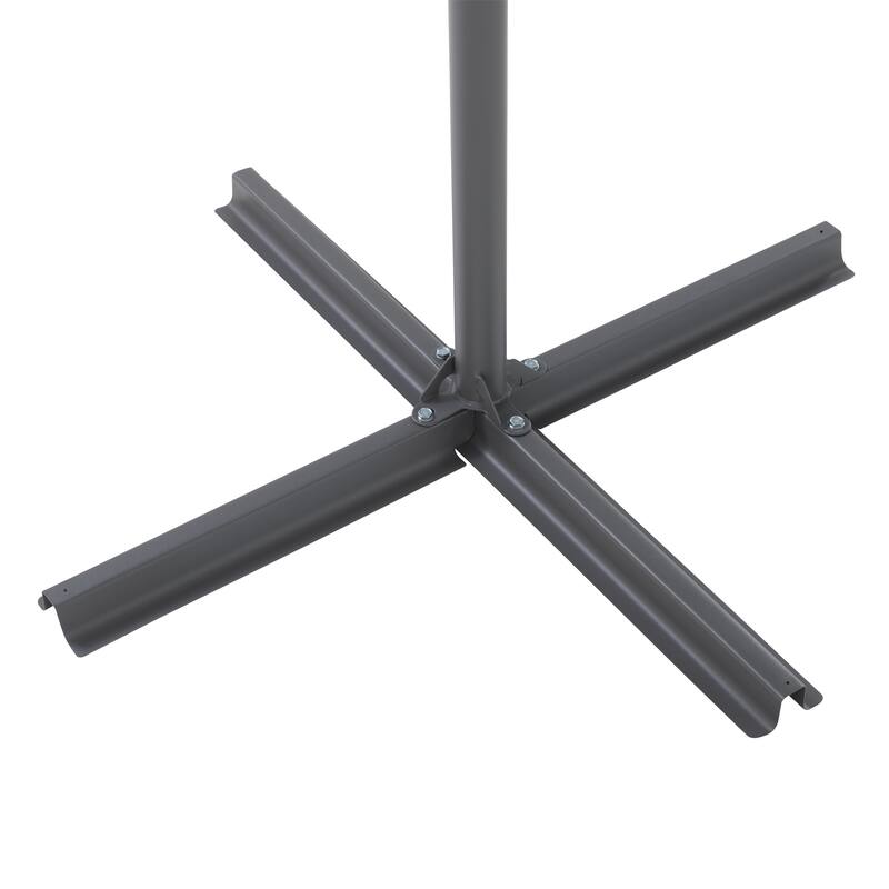 9.5ft Tilting Offset Patio Umbrella with Base Weights