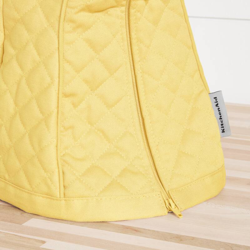 KITCHENAID Fitted Tilt-Head Solid Stand Mixer Cover with Storage Pocket, Quilted 100% Cotton