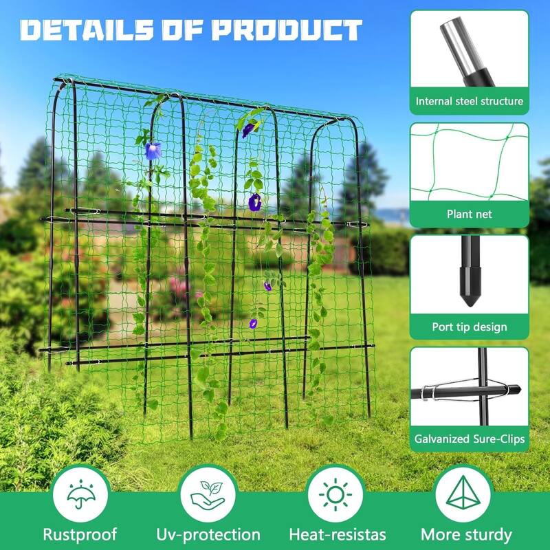 DoCred Garden Trellis for Climbing Plants, Outdoor Metal Trellis